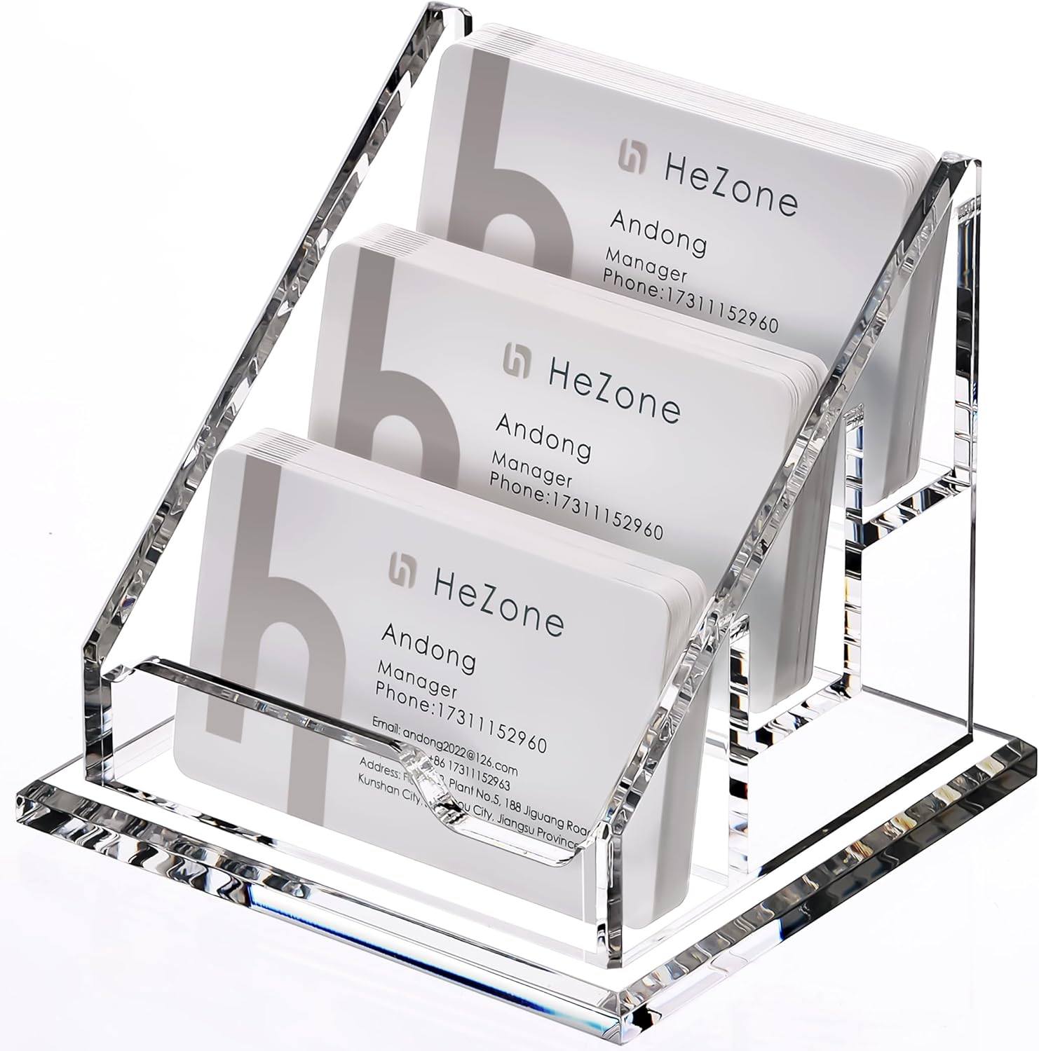 Acrylic holder for business cards - order and style